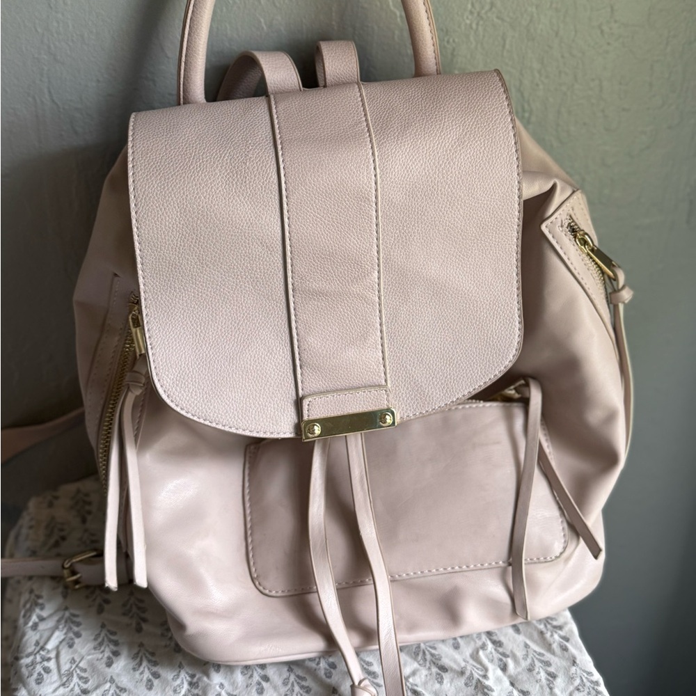 Pink faux leather Indigo backpack